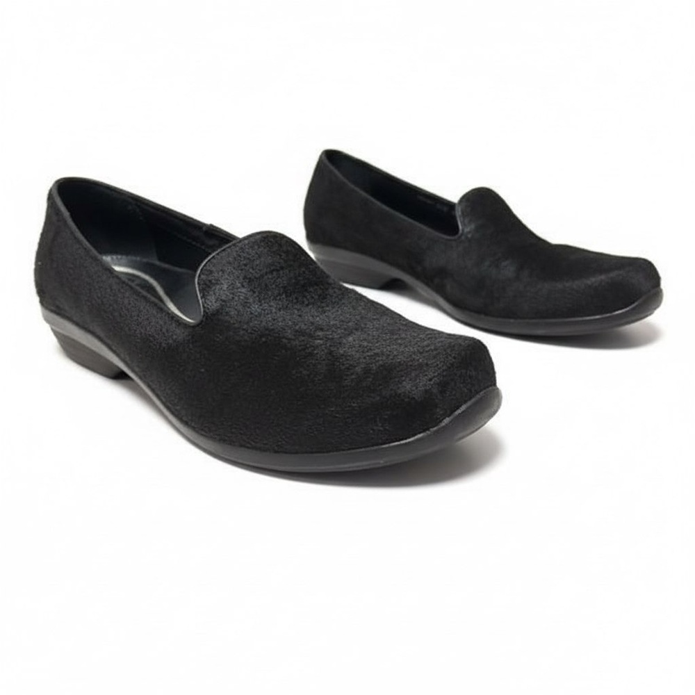 Dansko Black Calf Hair Loafers Comfort Slip On Shoes Size 42 Women's